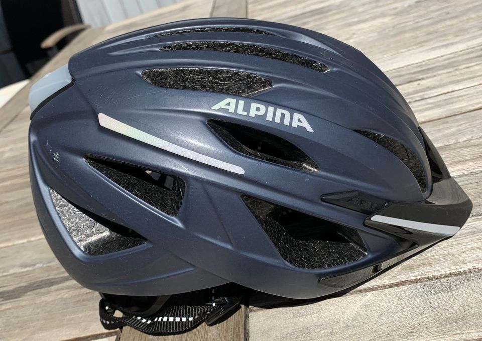 Fahrradhelm Alpina mit Licht Gr. 51-56cm blau in Kiel