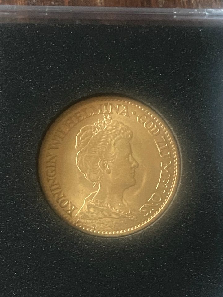 10 Gulden Goldmünze Königin Wilhelmina 1913 in Rendsburg