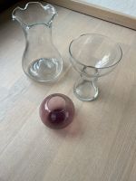 Vase Blumenvase Blumenvasen Glas klar violett Vintage Kugel moder Nordrhein-Westfalen - Sankt Augustin Vorschau