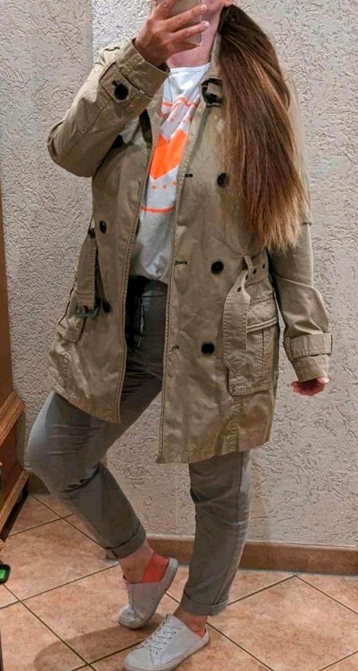 Tom Tailor Trenchcoat Mantel  Beige L tailiert sportlicher Look in Michelau i. OFr.