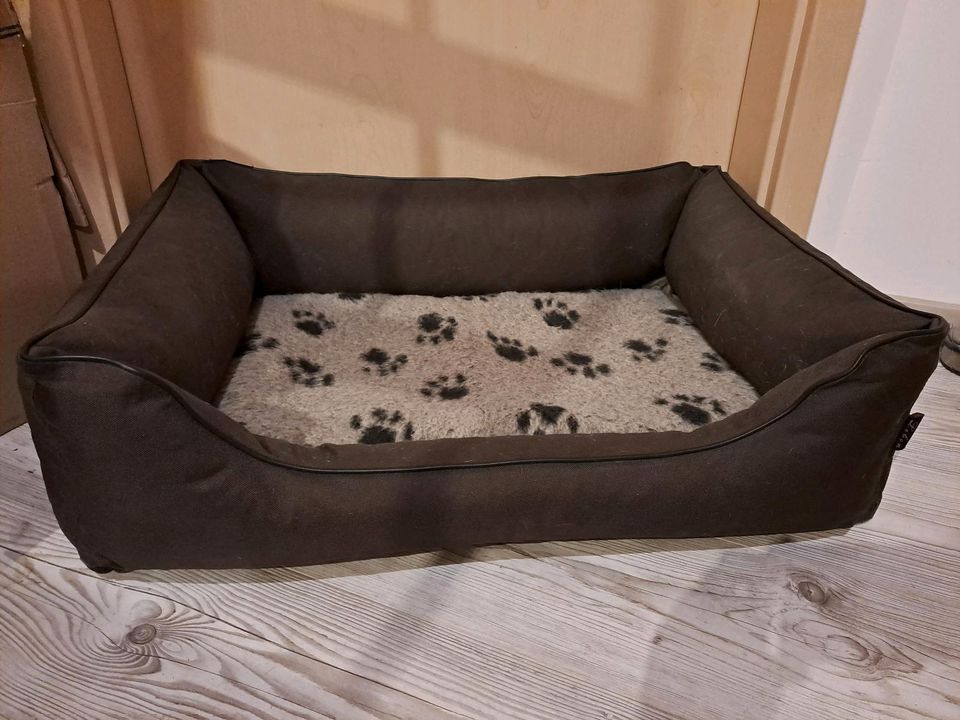 Lebon Hundebett, in M braun, mit Innenbett, günstig zu verkaufen! in Prichsenstadt