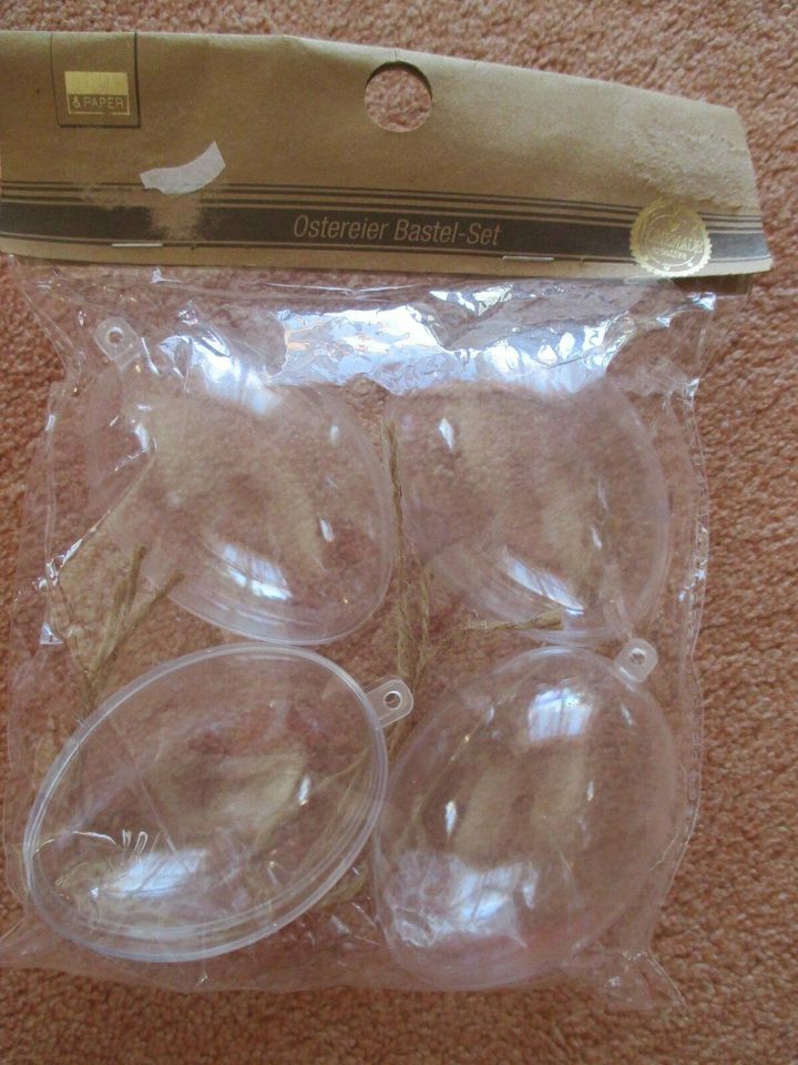 Basteln Ostereier Eier Plaste 4 Plasteeier transparent füllen NEU in Kyritz