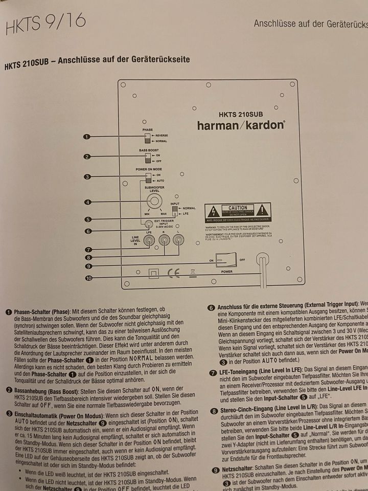 Harman Kardon HKTS 9/16 / Heimkino 5.1 System / Top Subwoofer in Zirndorf