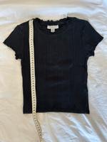 Topshop Cropped T-Shirt Schwarz Hessen - Eschenburg Vorschau