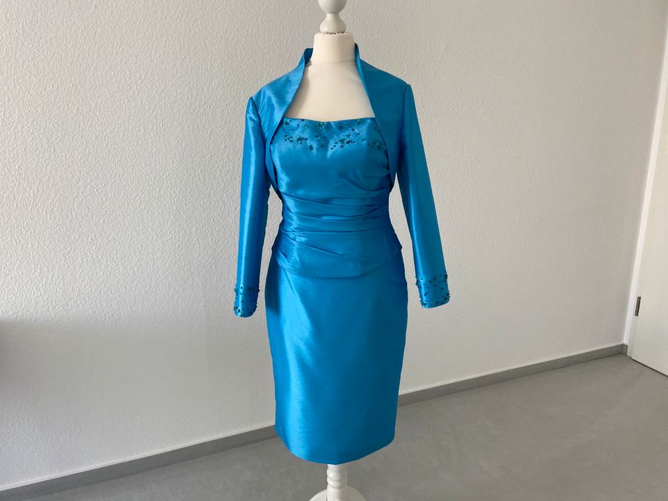 NEU! Kleid 3-teilig festlich Rock Corsage Bolero Gr. 34/36 blau in Hessen -  Wiesbaden | eBay Kleinanzeigen ist jetzt Kleinanzeigen