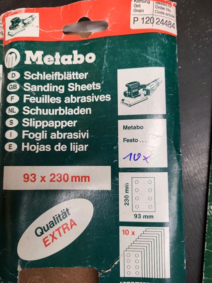 Metabo Schleifpapier 93x230mm in Zschopau