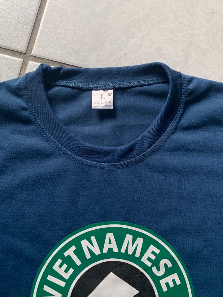 T-Shirt Vietnam Starbucks Coffee blau Neu unisex L/40 Damen Herre in Merzig