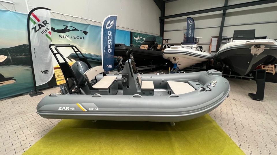 Zar Mini RIB14 DL RIB Schlauchboot mit 50ps Yamaha Außenborder in Nödike