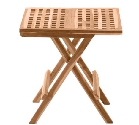 Möbilia Gartentisch quadratisch 50 cm aus Teak Holz | klappbar | in Recklinghausen