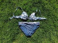 bikini XL 42 blau rosa weiss palmen Bayern - Langquaid Vorschau