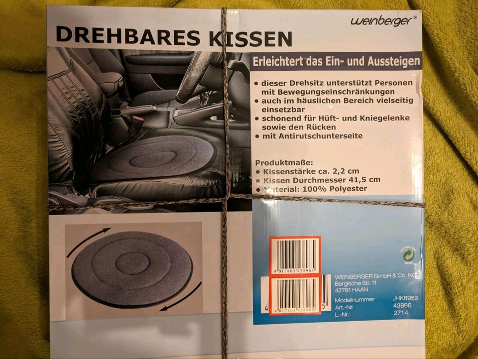 2× Drehbares Sitzkissen Weinberger NEU in Sondershausen