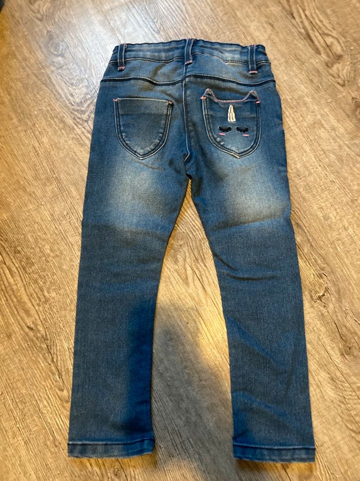 Jeans Hose Topolino 104 Einhorn in Halberstadt