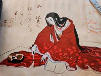 Leinwanddruck Frau im Kimono mit Katze Düsseldorf - Bilk Vorschau
