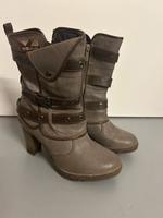 Mustang Stiefel 38 grau/taupe Brandenburg - Stahnsdorf Vorschau