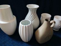 Set Vasen Keramik weiß braun Blumenvase Flohmarkt Niedersachsen - Damme Vorschau