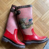 Gummistiefel von Giesswein rot weiß kariert mit Hirsch Bild Neu München - Altstadt-Lehel Vorschau