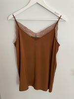 Edles Top Comma Damentop Spitzentop cognac 36 Spaghettitop Frankfurt am Main - Eckenheim Vorschau