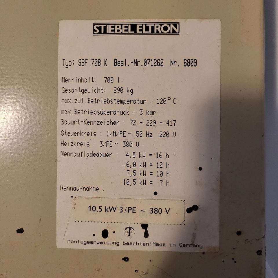 Stiebel Eltron SBF 708K Elektro Speicherheizung in Offenbach