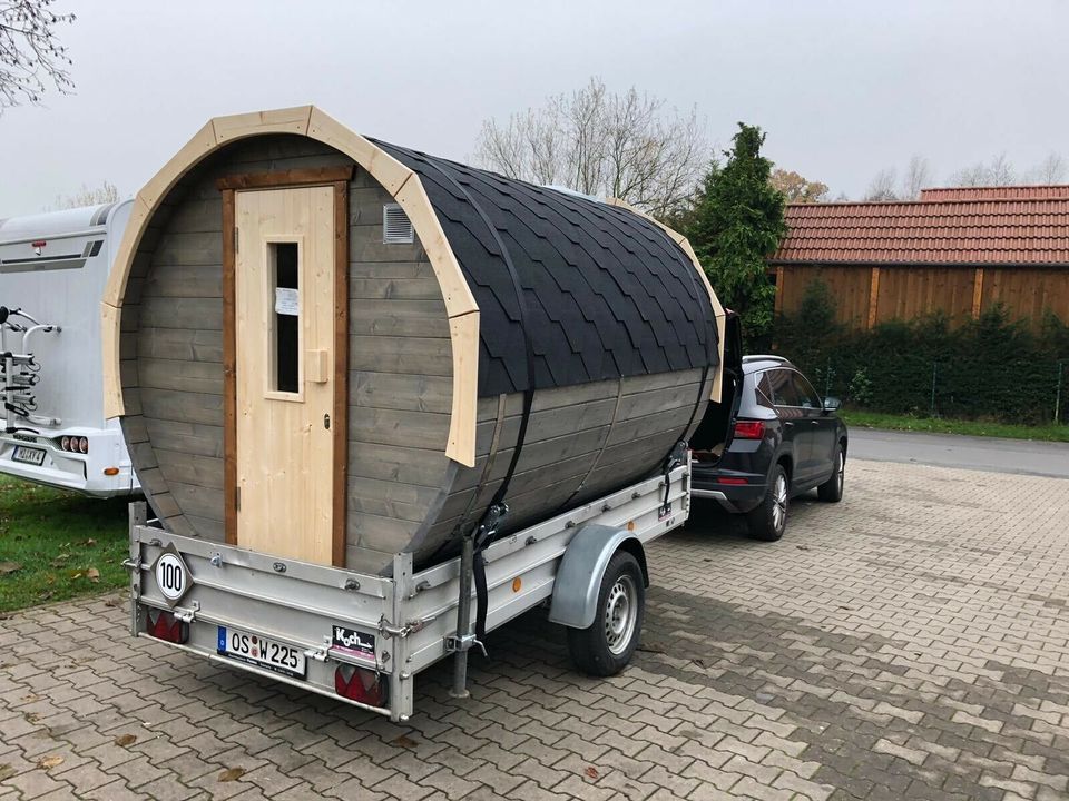 Mobile Sauna Saunafass Fasssauna mieten Vermietung in Osnabrück