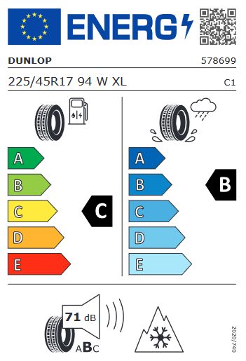 1x Ganzjahresreifen 225/45 R17 94W Dunlop Sport All Season in Großwallstadt