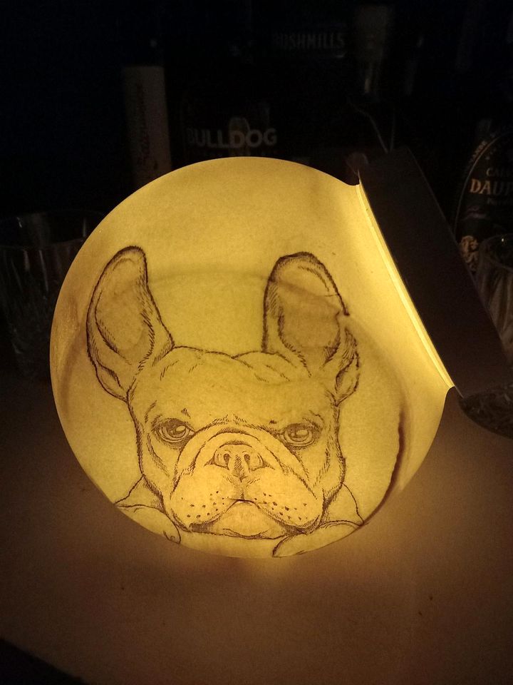 Schraubglas für Leckerchen oder als Lampe Bulldogge Shabby in Ruppichteroth