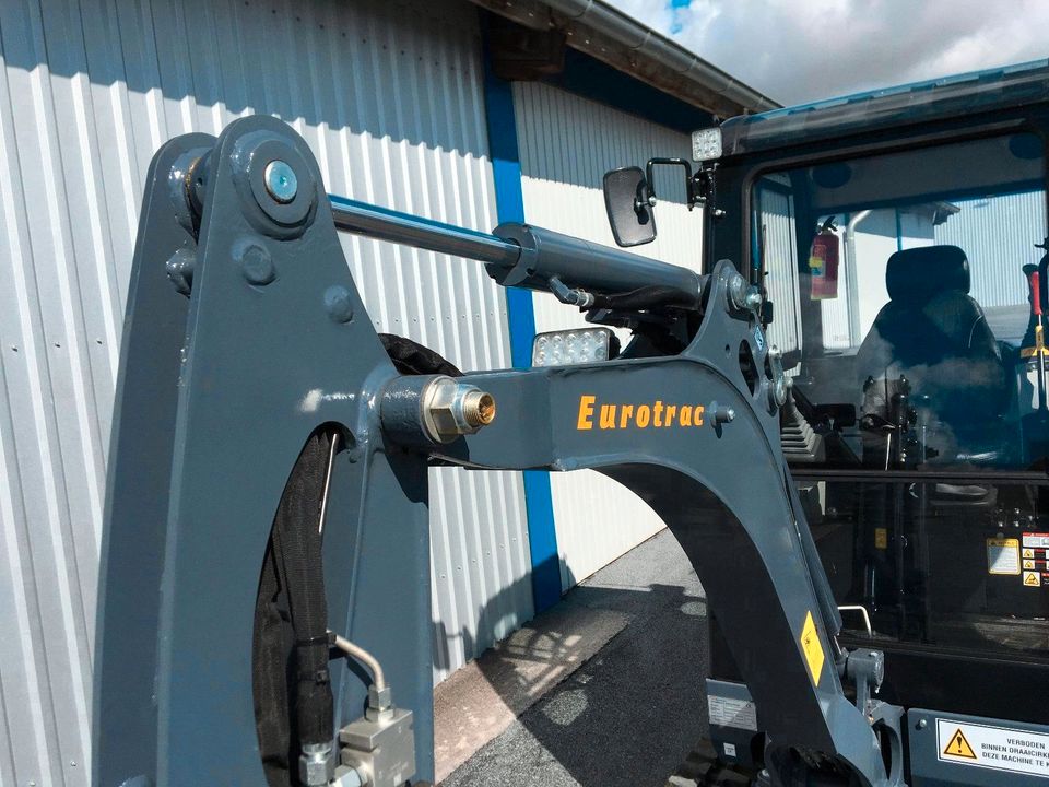 ⚠️ EUROTRAC HE18 - Ideal für Arbeiten in engen Bereichen! ⚠️ Baumaschine Minibagger Kompaktbagger Kettenbagger Microbagger Gartenbau Landschaftsbau Erdarbeiten Baustelle Straßenbau Tiefbau Neu in Gnevkow