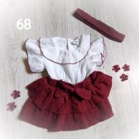 Kleid Sommer rot/weiß Schleife festlich Gr. 68 Sachsen - Burkau Vorschau