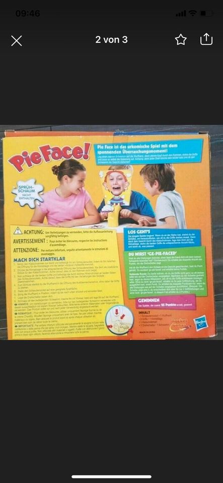 Pie Face von Hasbro in Wallerstein