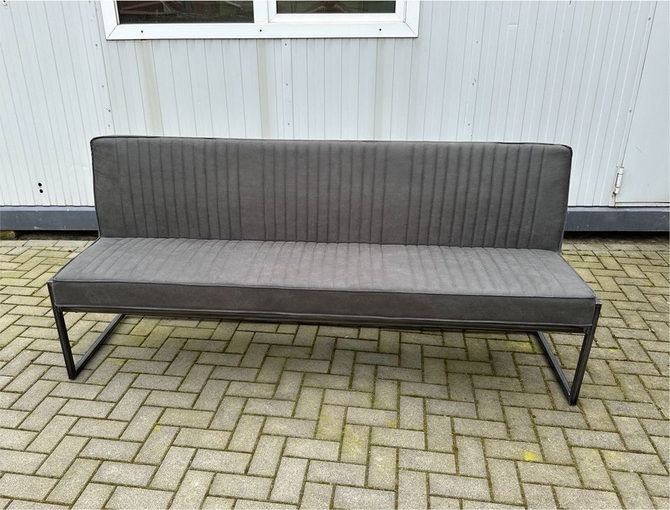 FASMAS Sitzbank Bank Esszimmer Grau Graphite Büffelleder 205cm in Hamburg