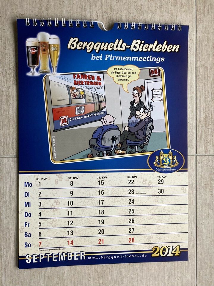 Bier/Kalender/Löbauer Bergquell/2014 in Groß Luckow