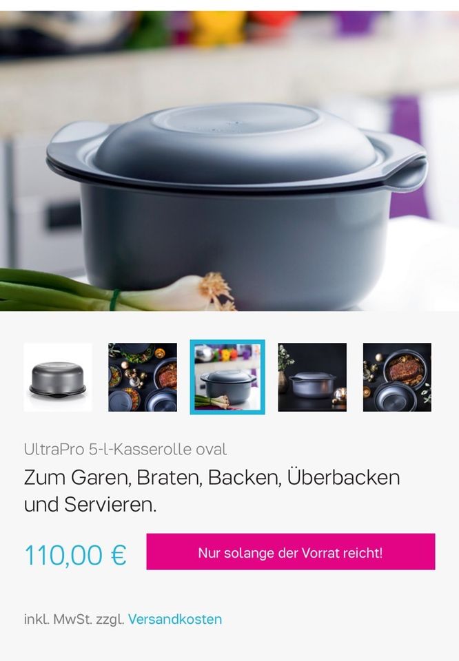 Tupperware UltraPro 5l Kasserolle oval in Heubach