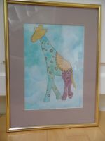 NEU Bild Kunst handgemalt Afrika Giraffe Nordrhein-Westfalen - Geilenkirchen Vorschau