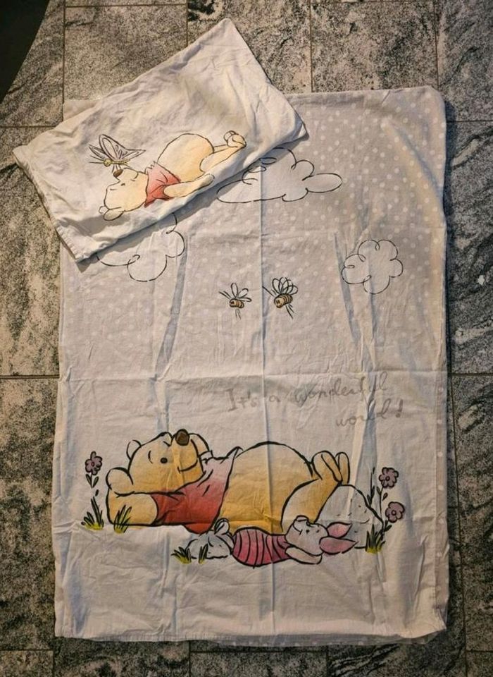 Kinder Bettwäsche, Winnie Pooh, 100×135cm, 40x60cm, Baumwolle in Ammersbek