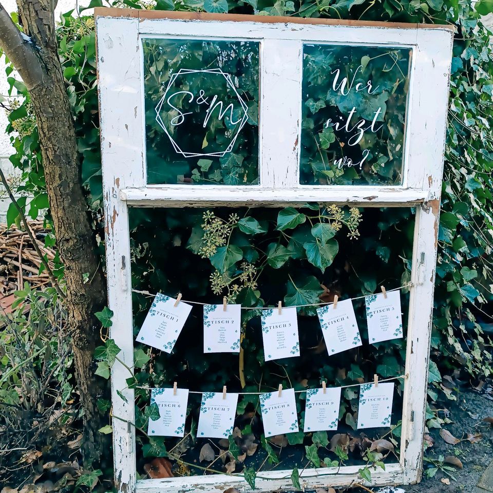 Hochzeitsverleih Hochzeitsdeko leihen mieten Sitzplan Hochzeit in Werther (Westfalen)