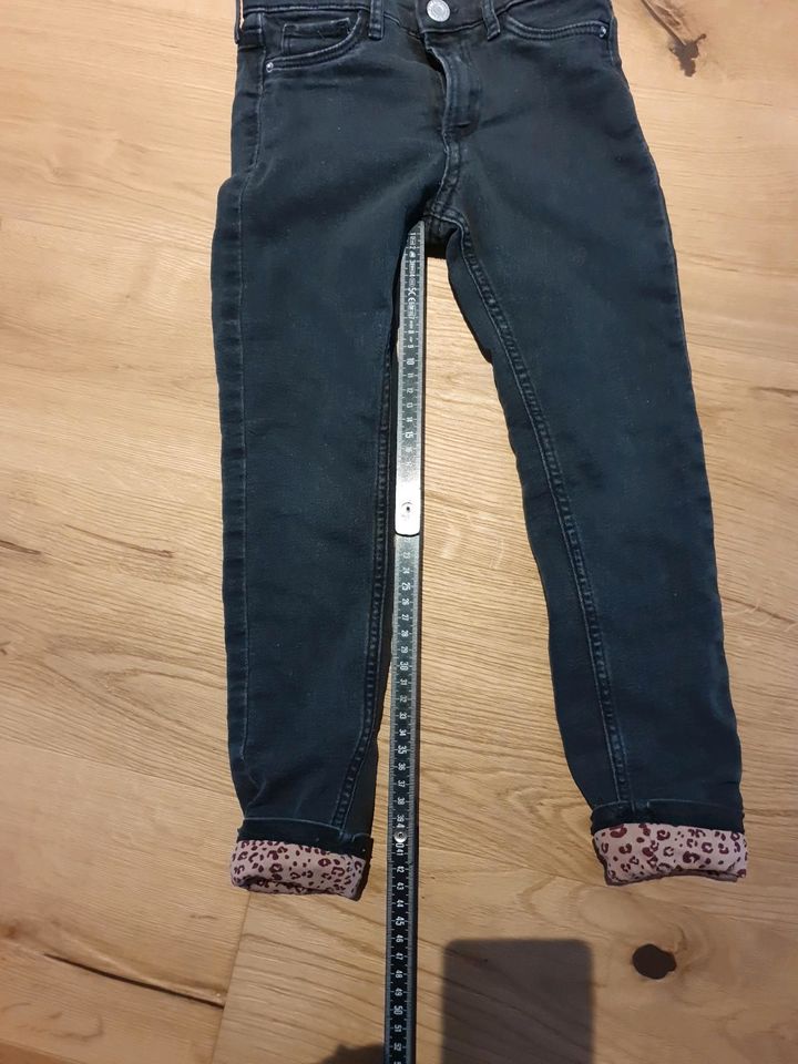 Gefütterte Skinny Jeans für Kids anthrazit grau Leo Gr.110 in Falkensee