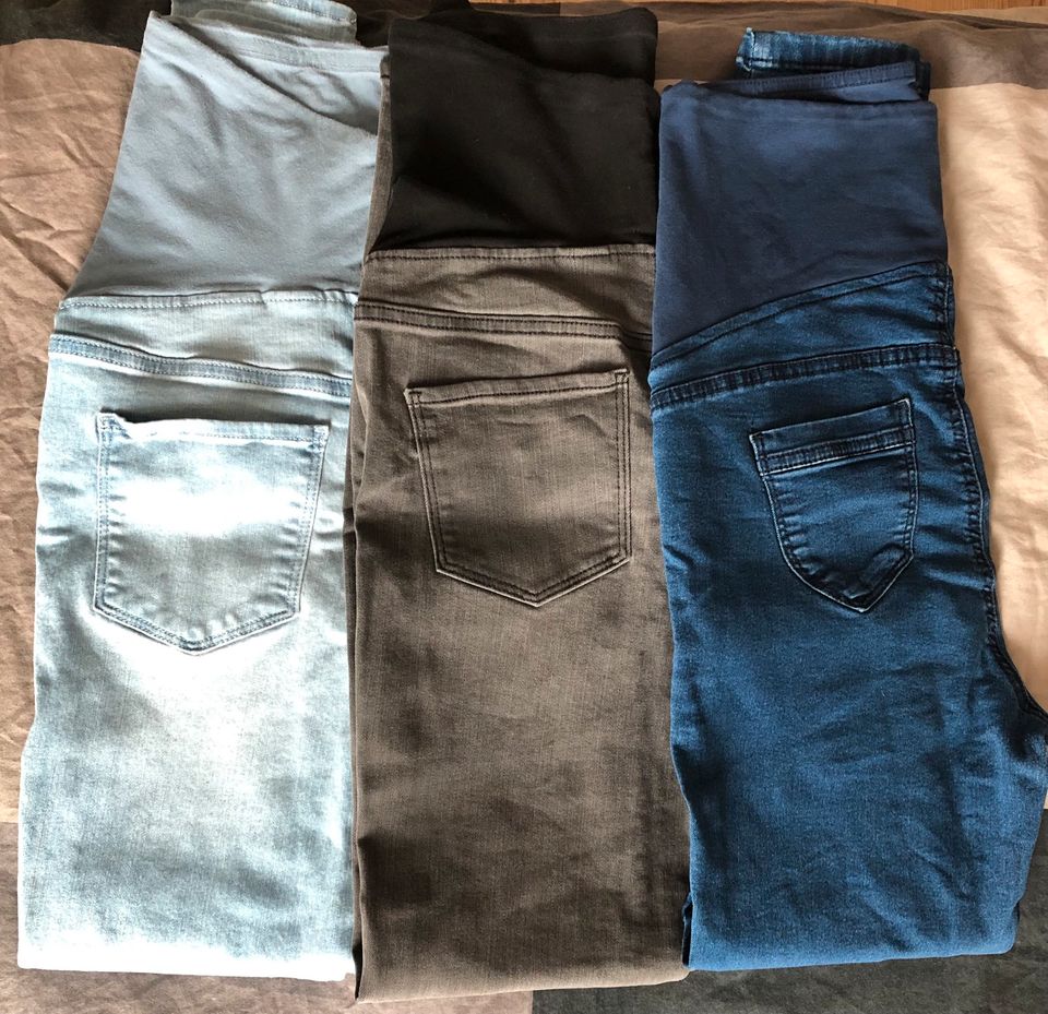 Umstandsjeans H&M und C&A Größe 36/S Grau, Dunkelblau, Hellblau in Sehnde