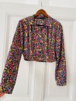 Zara Bluse  boho Blumen Schulterpolster cropped M Brandenburg - Werder (Havel) Vorschau