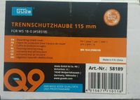 Güde Trennschutzhaube für Akku Winkelschleifer WS 18-0 OVP 58189 Niedersachsen - Dassel Vorschau