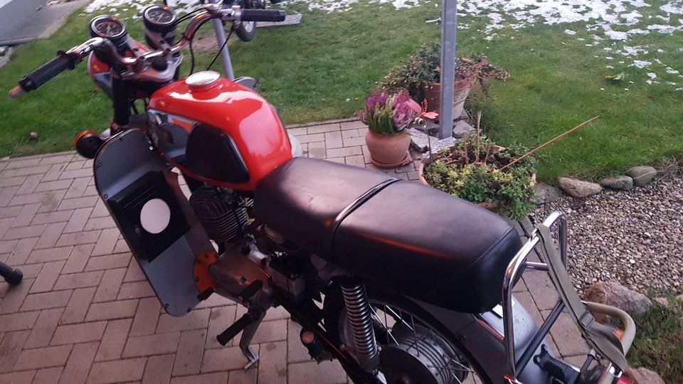 MZ Ts125, Original Lack, generalüberholter Motor, VAPE Zündung in Goldberg