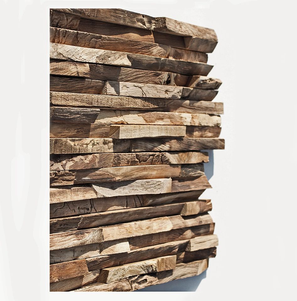 Wandverkleidung Holz Design Wand Paneele Teakholz Verblender in Herne