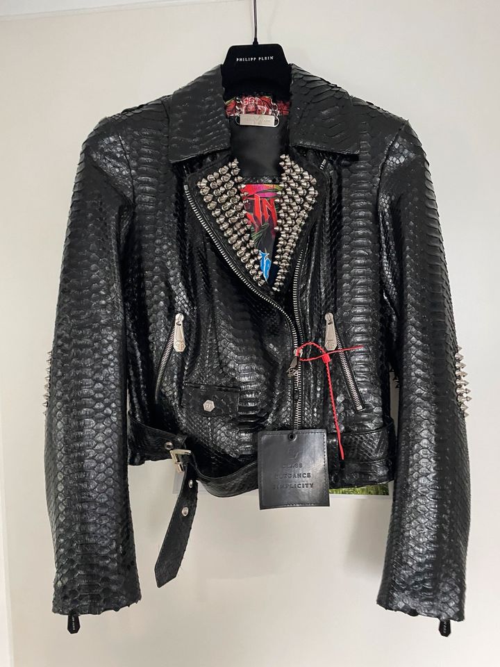 Philipp Plein Couture Lederjacke Python Leder Designer Original in München