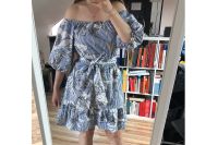 Fast NEU Minikleid schulterfrei Zara 36 S blau blumen Baumwolle Nürnberg (Mittelfr) - Mitte Vorschau