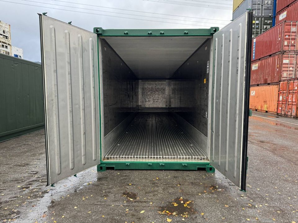 40 Fuß High Cube, Bj. 2014 / Kühlcontainer kaufen / Kühllager Thermo King Kühlaggregat mit Speziallackierung in RAL 6005 Moosgrün in Hamburg