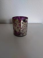 Windlicht Teelicht Glas lila silber Kerze Deko Nordrhein-Westfalen - Minden Vorschau