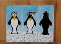 Deko fürs Kinderzimmer, Acrylbild Pinguine individualisierbar Niedersachsen - Burgwedel Vorschau