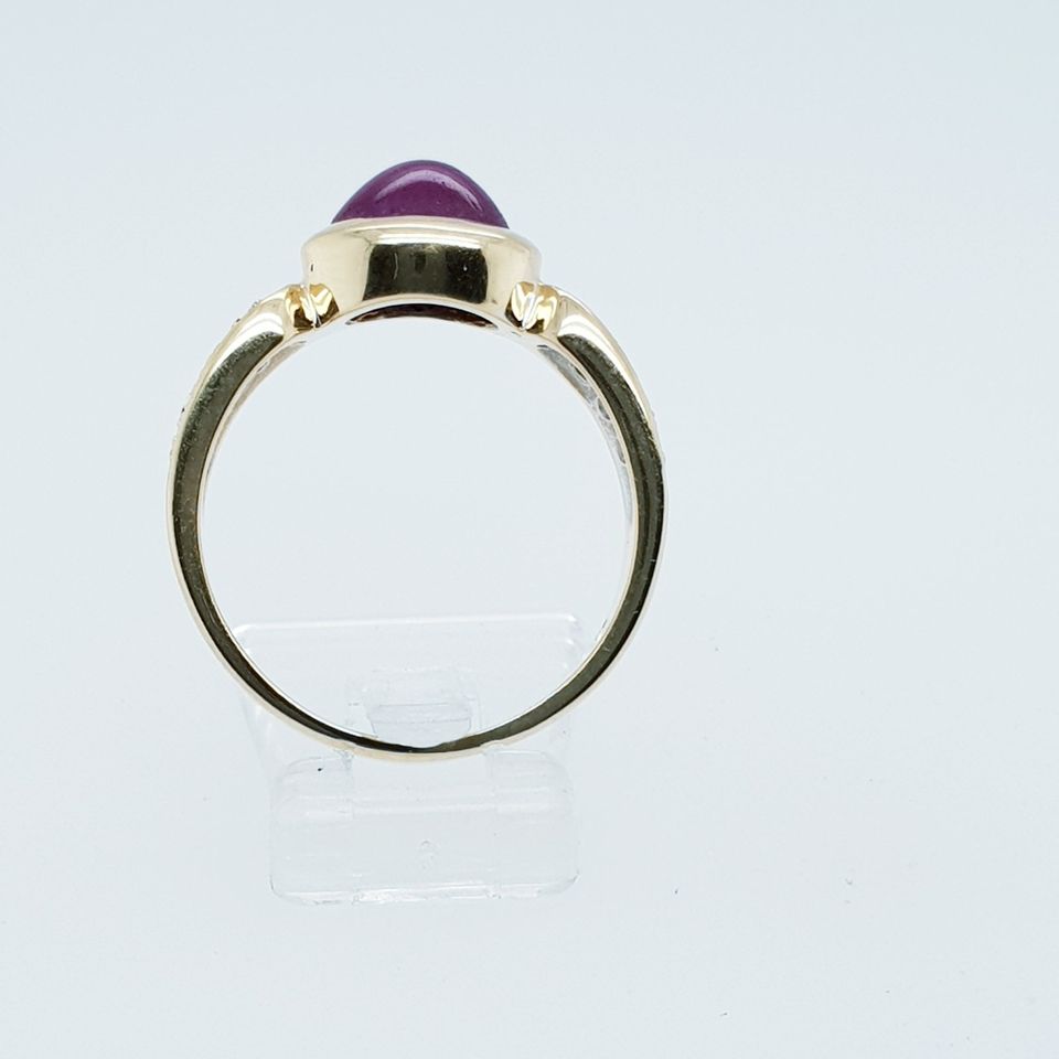 Brillant Rubin Gold Ring 585/14kt Gr. 56 ca.0,28ct Brillantring in Kiel