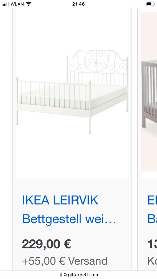 Gitterbett Ikea „Leirvic“ in Sulzbach a. Main