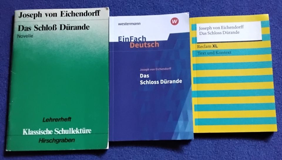 Das Schloss Dürande Eichendorff Buch und Interpretation ab 3 € in Oranienburg