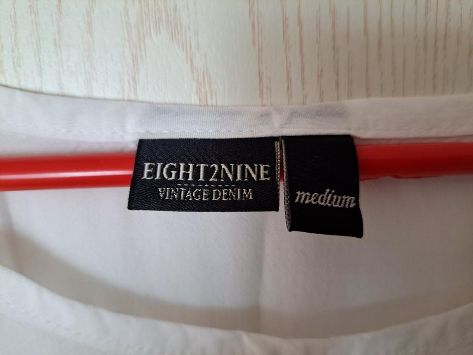 Damen Long-Shirt, kurzärmelig, weiß, Gr. M, Marke: Eight2Nine in München