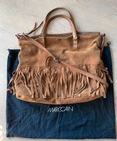 MARC CAIN Handtasche Wildleder cognac groß Fransen Nieten München - Thalk.Obersendl.-Forsten-Fürstenr.-Solln Vorschau